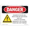 Signmission OSHA Danger Sign, 7" Height, 10" Width, Rigid Plastic, Hazardous Voltage Will Shock, Landscape OS-DS-P-710-L-2319 - alternate 1